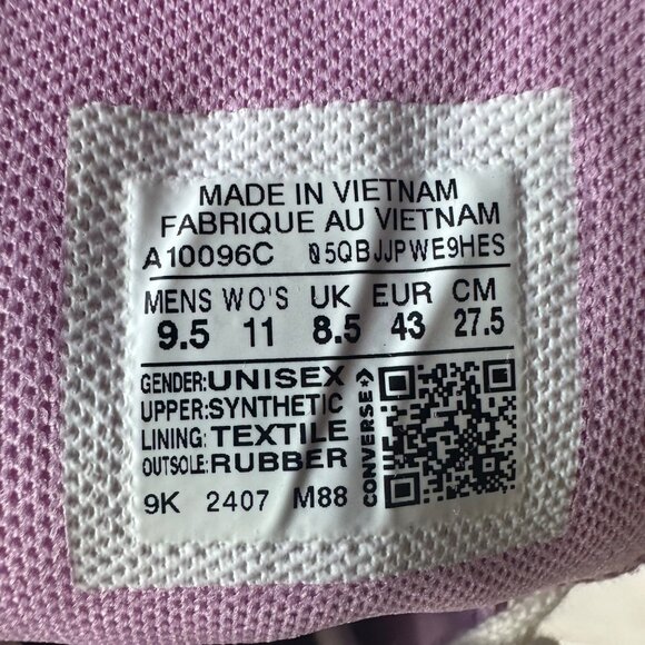 ⭐Converse Run Star Hike Platform 11 Womens Shoes Sneaker Purple Glitter A10096C⭐ - Picture 10 of 12